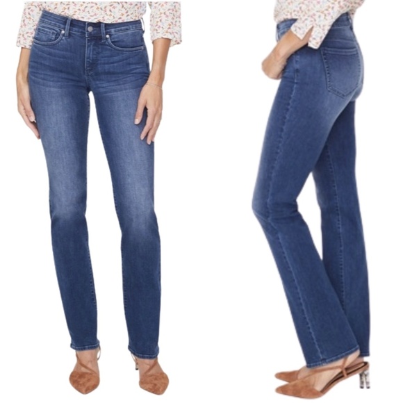 NWT NYDJ Marilyn Straight Cool Embrace Stretch Jeans in Solana Sz. 10 - Picture 1 of 6